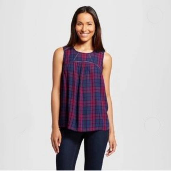 Knox Rose Tops - 🎈 Knox Rose Plaid Sleeveless Top